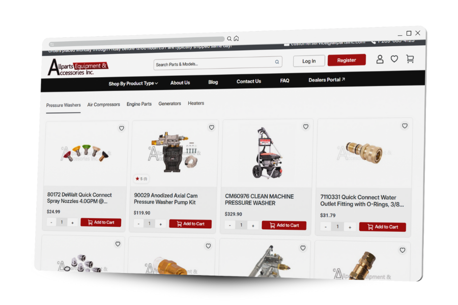 AP Allparts Inc new UI